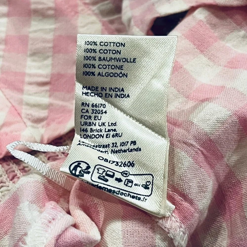 NWT Free People Leilani Gingham Tube Top